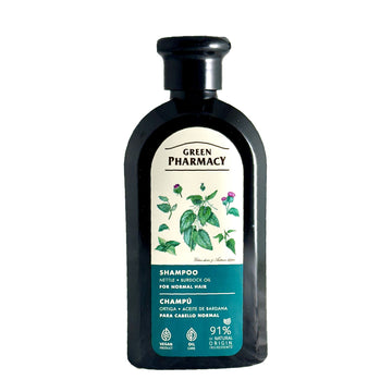 Nettle & Burdock Oil Shampoo for Normal Hair, 350 ml / 11.83 fl.oz – Strengthens Hair, Enhances Shine, Nourishes Scalp. Vegan 91% Natural Ingredients